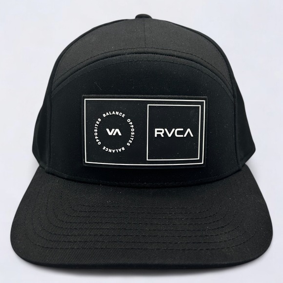 NEW RVCA Franco Hat Cap Strap Back Black Adjustable One Size Skate Skater - Picture 1 of 9